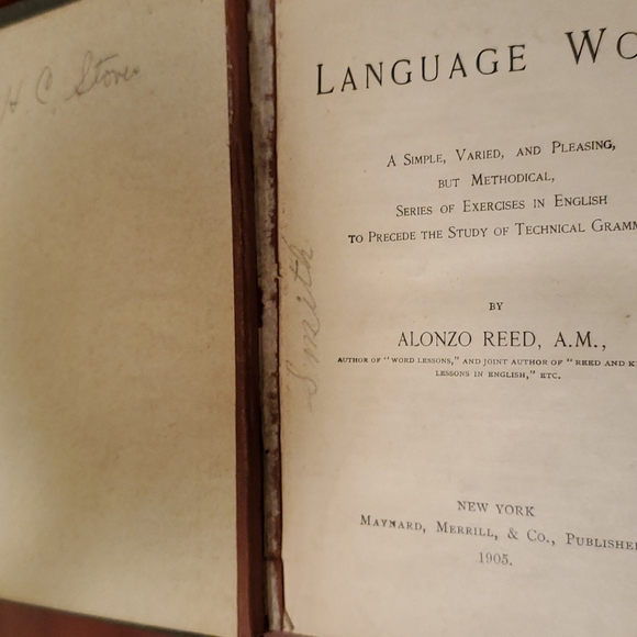 Vintage 1905 Reed's Introductory Language Work -Hardcover - Picture 4 of 12